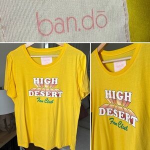 Ban.do Women’s High Desert Fan Club Yellow S/S Tee Size L